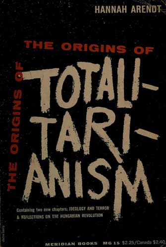 The Origins of Totalitarianism by Hannah Arendt — book cover