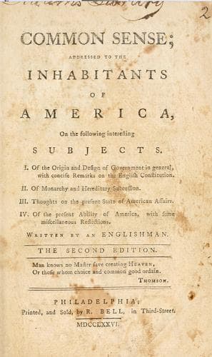 Common Sense by Thomas Paine — book cover