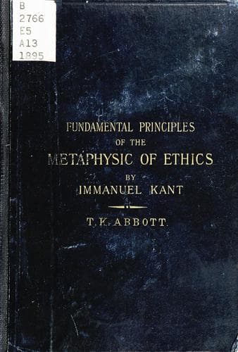Groundwork of the Metaphysics of Morals by Immanuel Kant — book cover